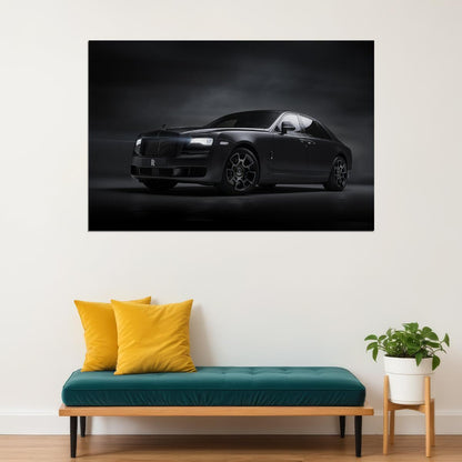 Rolls Royce Ghost Black Badge Classic Car Poster Wall Art Print Home Wall Decor - xonomax