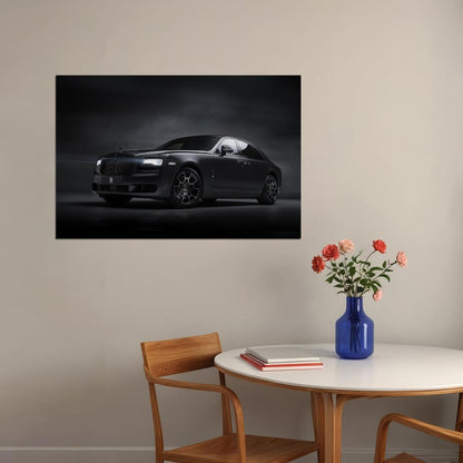Rolls Royce Ghost Black Badge Classic Car Poster Wall Art Print Home Wall Decor - xonomax