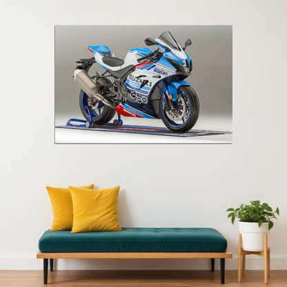Team Classic Suzuki Gsx R1000r Sports Motorcycle Poster Wall Art Print Home Wall Decor - xonomax