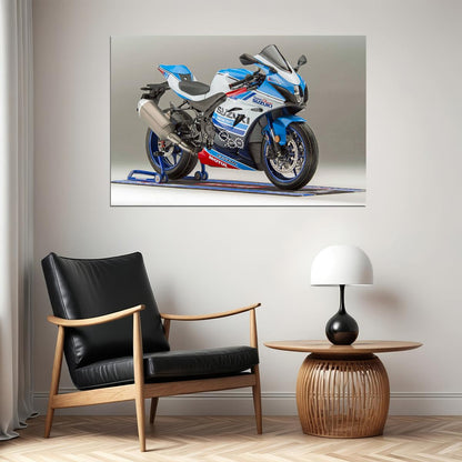 Team Classic Suzuki Gsx R1000r Sports Motorcycle Poster Wall Art Print Home Wall Decor - xonomax