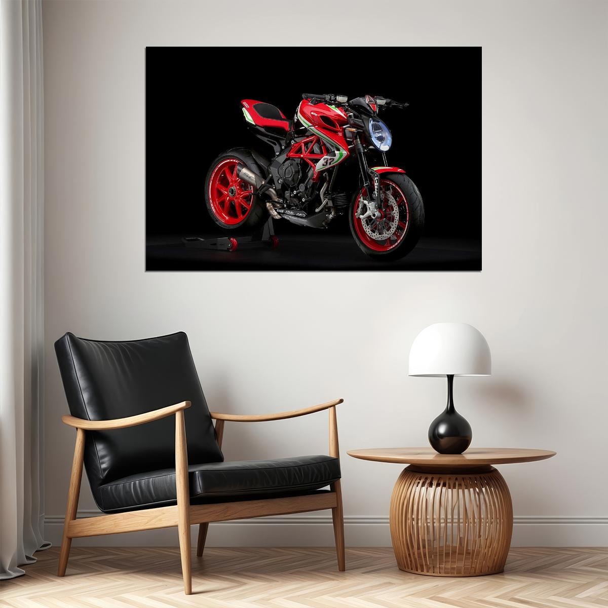 Mv Agusta Dragster 800 Rx Racing Motorcycle Poster Wall Art Print Home Wall Decor - xonomax