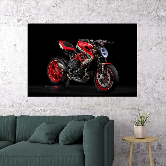 Mv Agusta Dragster 800 Rx Racing Motorcycle Poster Wall Art Print Home Wall Decor - xonomax