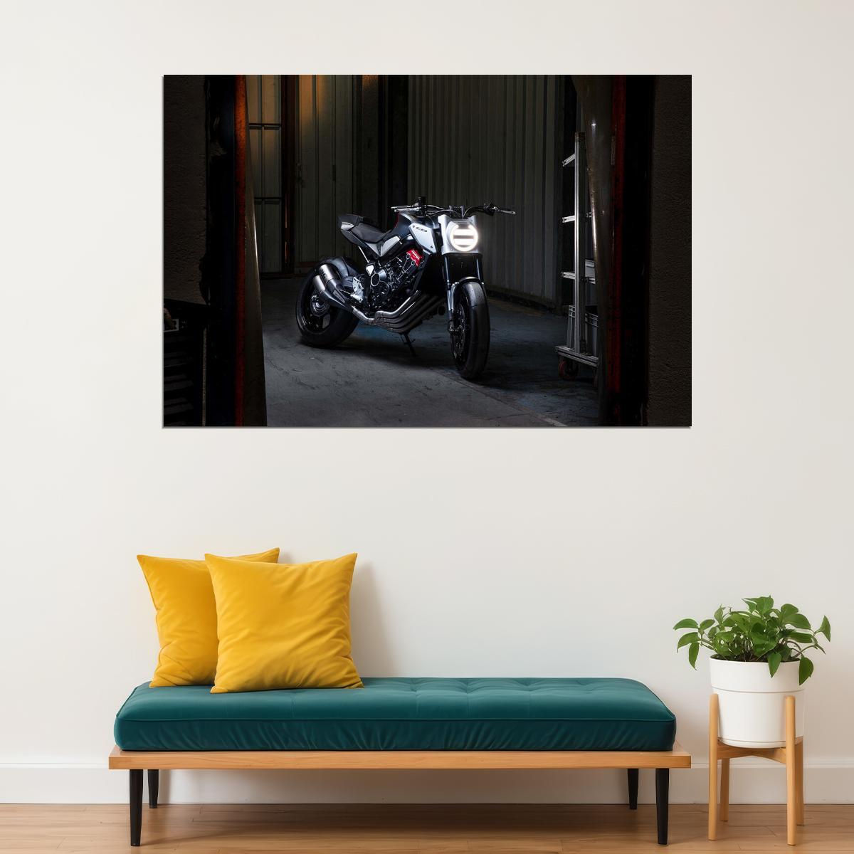 Honda Neo Sports Cafe Concept Fast Motorcycle Poster Wall Art Print Home Wall Decor - xonomax
