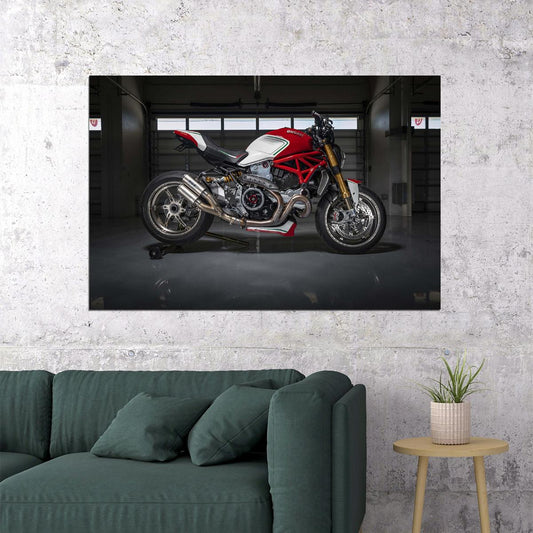 Ducati Monster 1200 Tricolore By Motovation Poster Wall Art Print Home Wall Decor - xonomax