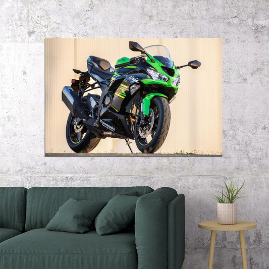 Kawasaki Ninja Zx 6r Design Motorcycle Drive Poster Wall Art Print Home Wall Decor - xonomax