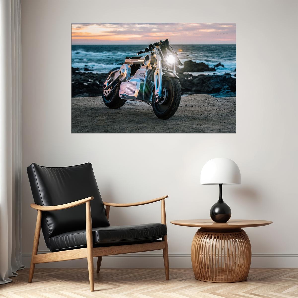 Curtiss Zeus Concept Racing Motorcycle Design Poster Wall Art Print Home Wall Decor - xonomax