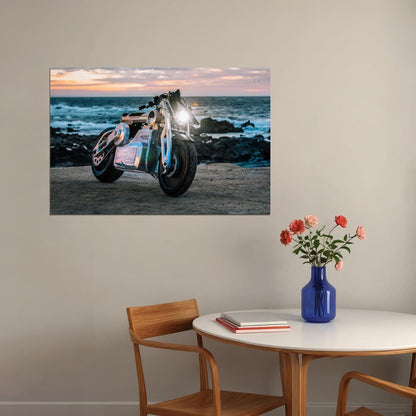 Curtiss Zeus Concept Racing Motorcycle Design Poster Wall Art Print Home Wall Decor - xonomax