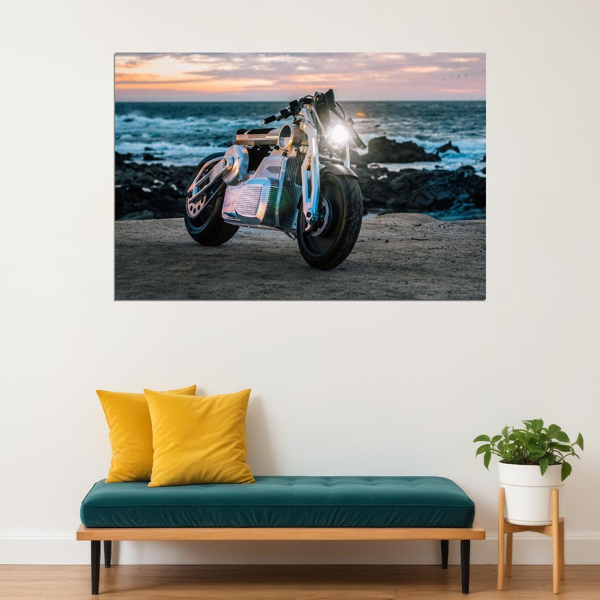 Curtiss Zeus Concept Racing Motorcycle Design Poster Wall Art Print Home Wall Decor - xonomax