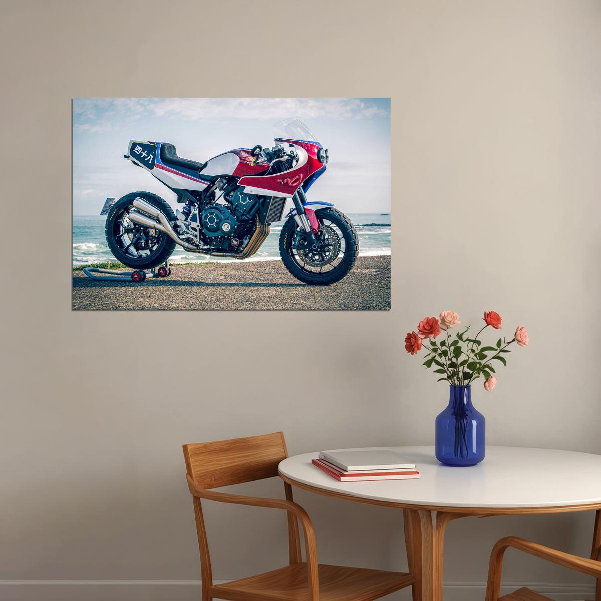 Honda Cb1000r Dirt Endurance Racing Motorcycle Poster Wall Art Print Home Wall Decor - xonomax