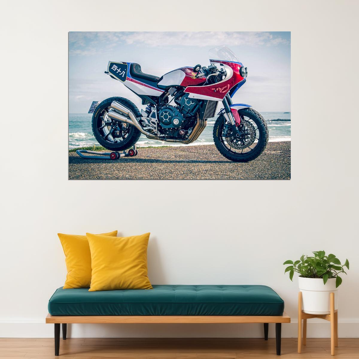 Honda Cb1000r Dirt Endurance Racing Motorcycle Poster Wall Art Print Home Wall Decor - xonomax