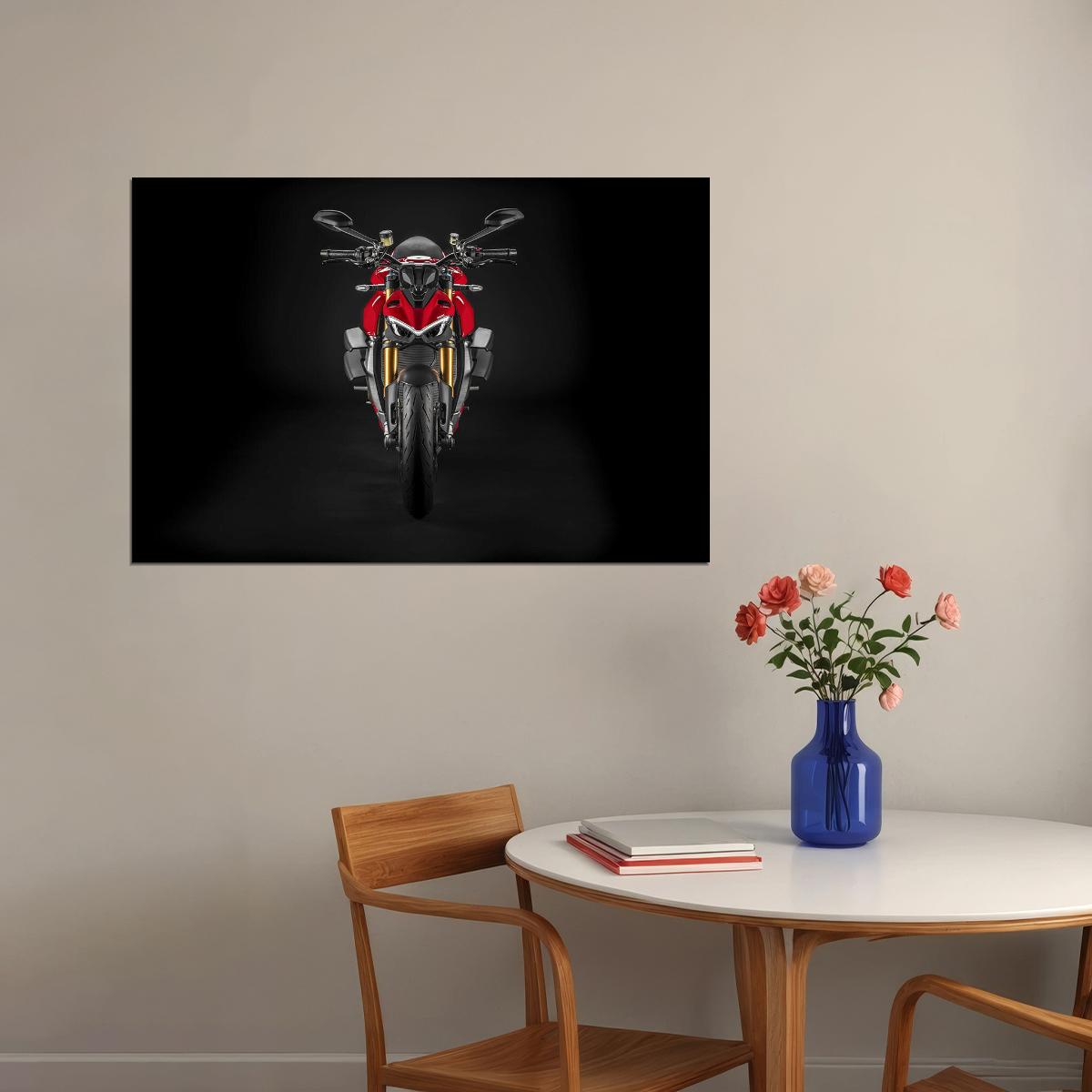 2020 Ducati Streetfighter V4 Racing Motorcycle Poster Wall Art Print Home Wall Decor - xonomax