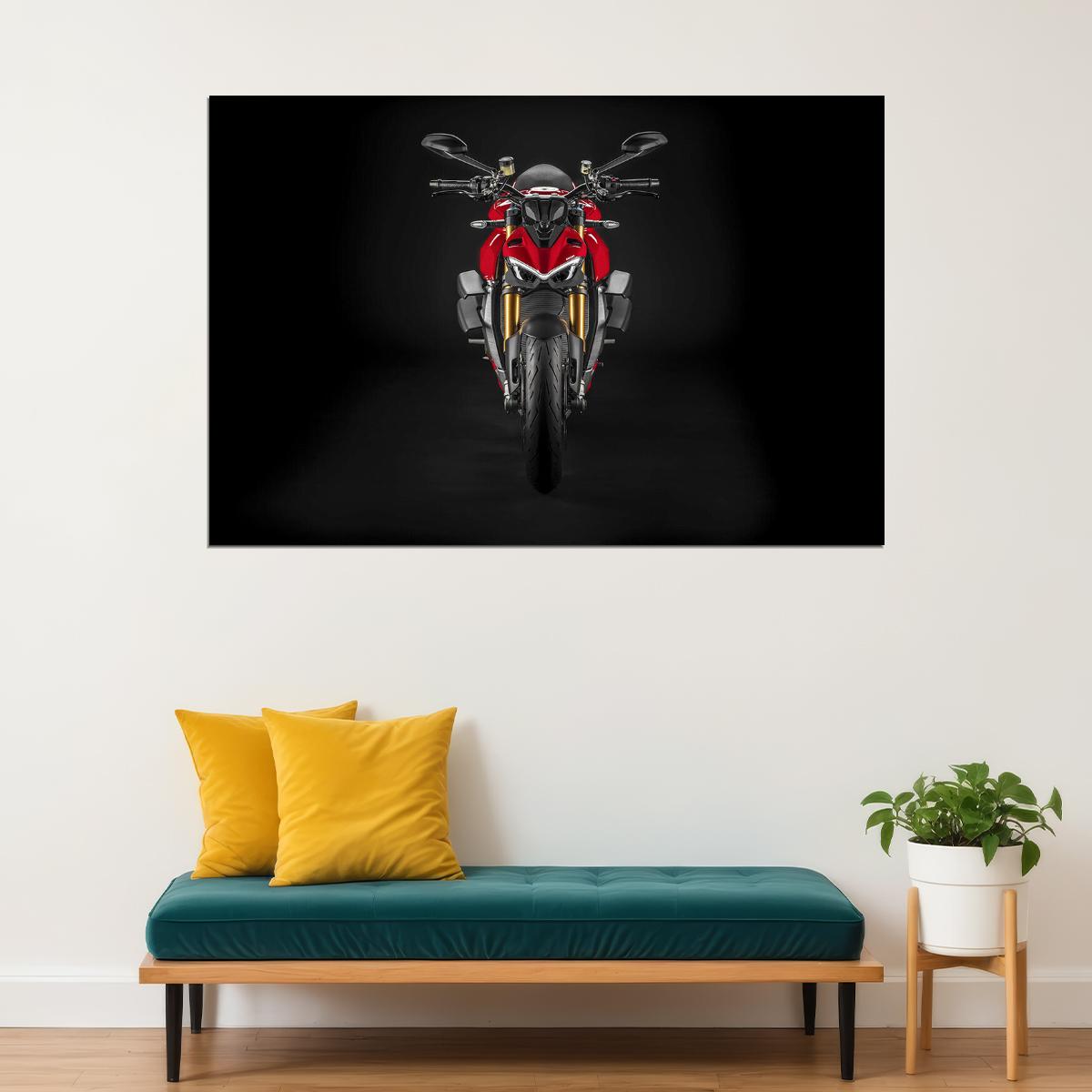 2020 Ducati Streetfighter V4 Racing Motorcycle Poster Wall Art Print Home Wall Decor - xonomax