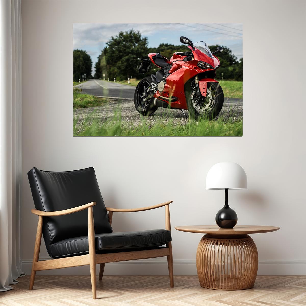 Ducati 1299 Panigale Motorcycle Design Sports Poster Wall Art Print Home Wall Decor - xonomax