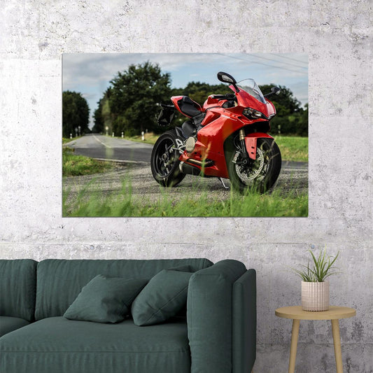 Ducati 1299 Panigale Motorcycle Design Sports Poster Wall Art Print Home Wall Decor - xonomax