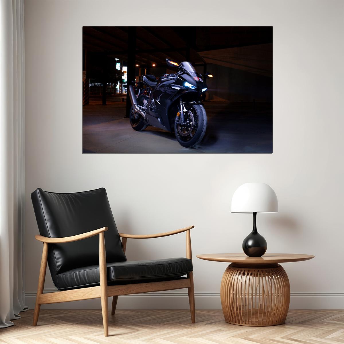 Black Honda Cbr600rr Black Motorcycle Speed Poster Wall Art Print Home Wall Decor - xonomax