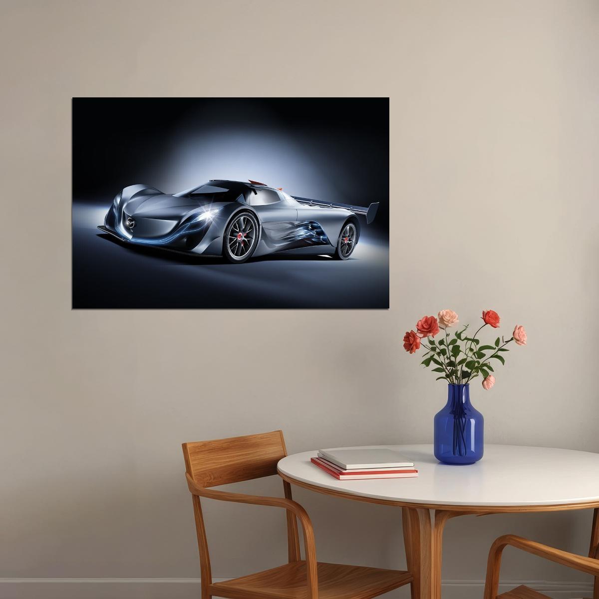 Mazda Furai Racing Car Expensive Car Design Poster Wall Art Print Home Wall Decor - xonomax