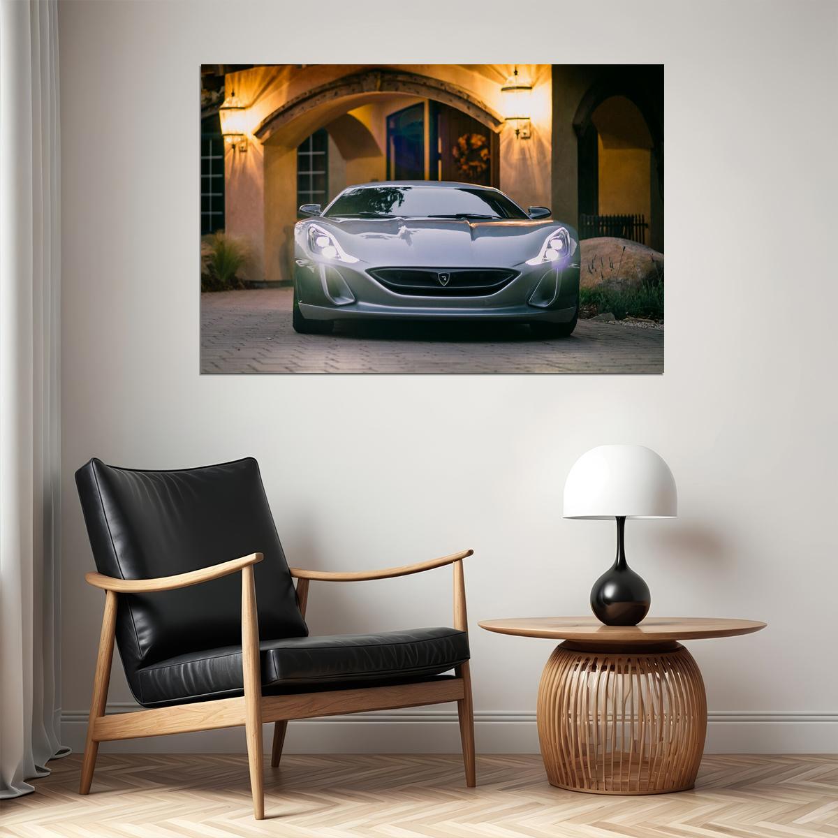Rimac Concept One Racing Car Classic Car Poster Wall Art Print Home Wall Decor - xonomax