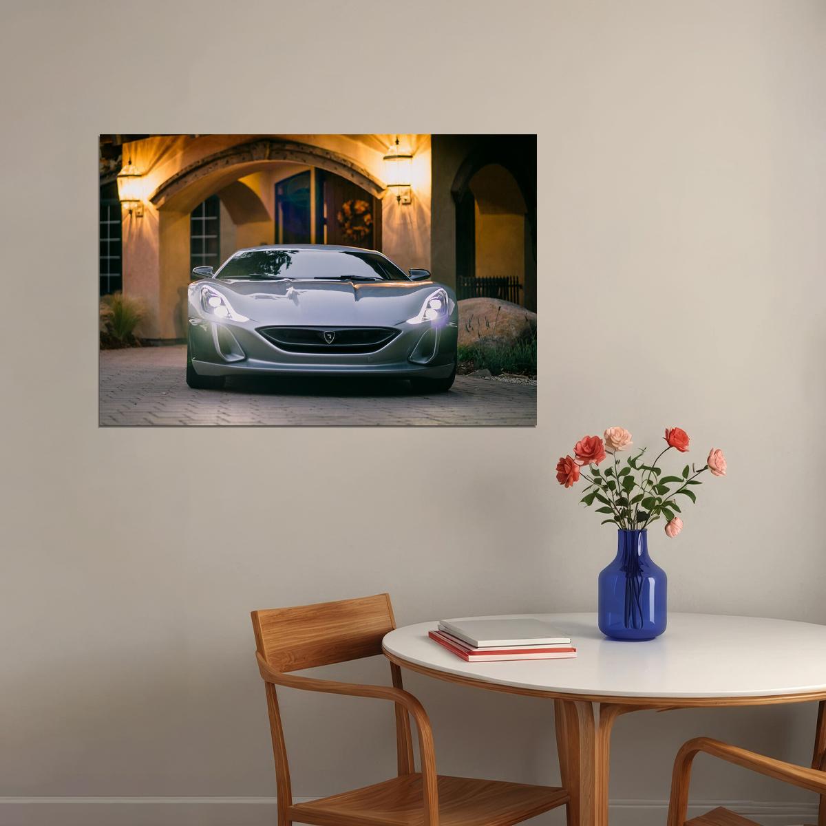 Rimac Concept One Racing Car Classic Car Poster Wall Art Print Home Wall Decor - xonomax