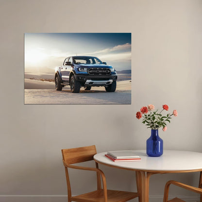 Ford Ranger Raptor Suv Luxury Car Off Road Poster Wall Art Print Home Wall Decor - xonomax