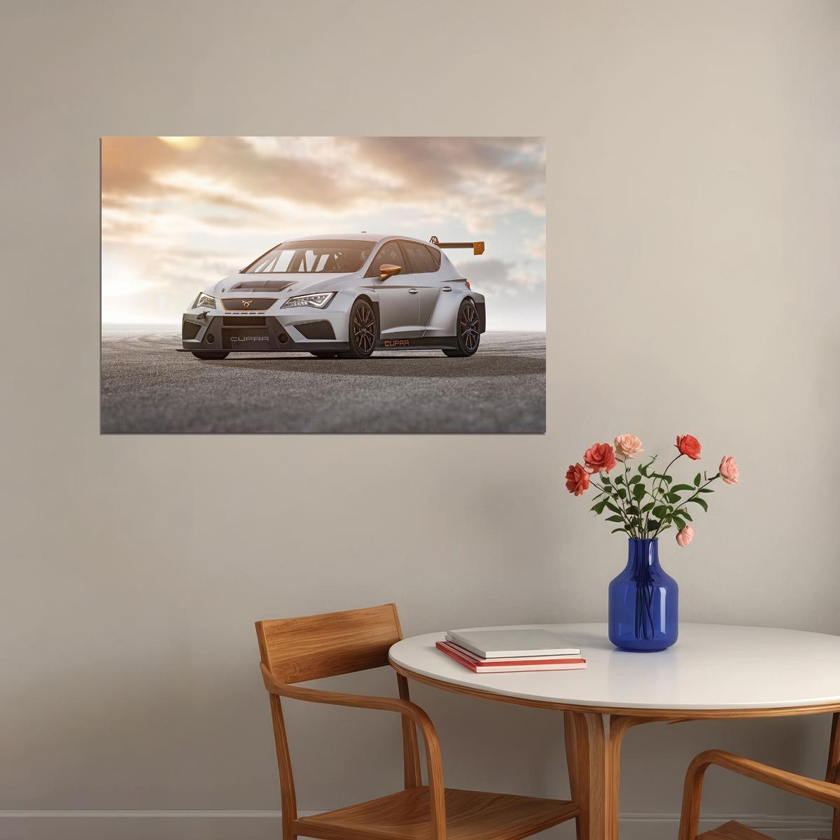 Cupra Tcr Sports Car Modified Car Automotive Poster Wall Art Print Home Wall Decor - xonomax