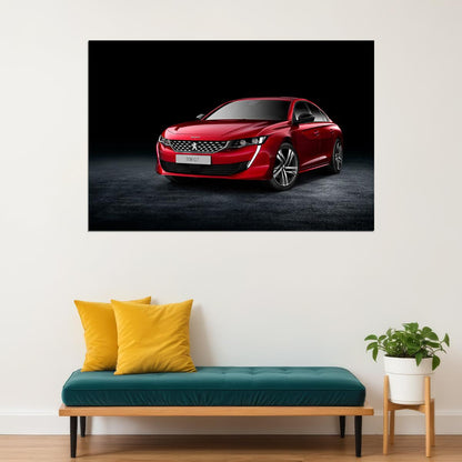 Peugeot 508 Gt Sports Car Luxury Car Design Poster Wall Art Print Home Wall Decor - xonomax
