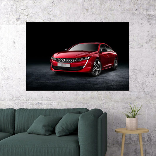 Peugeot 508 Gt Sports Car Luxury Car Design Poster Wall Art Print Home Wall Decor - xonomax