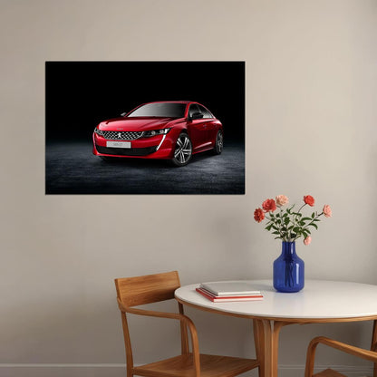 Peugeot 508 Gt Sports Car Luxury Car Design Poster Wall Art Print Home Wall Decor - xonomax