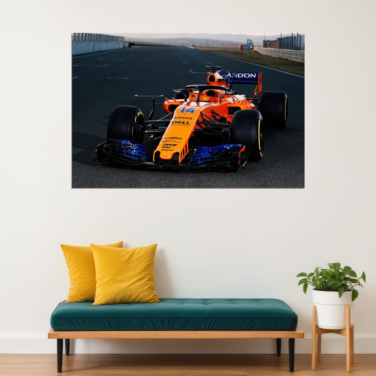 Mclaren Mcl33 F1 Fomula 1 Car Racing Car Poster Wall Art Print Home Wall Decor - xonomax