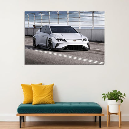 Cupra E Racer Sports Car Racing Car Auto Poster Wall Art Print Home Wall Decor - xonomax