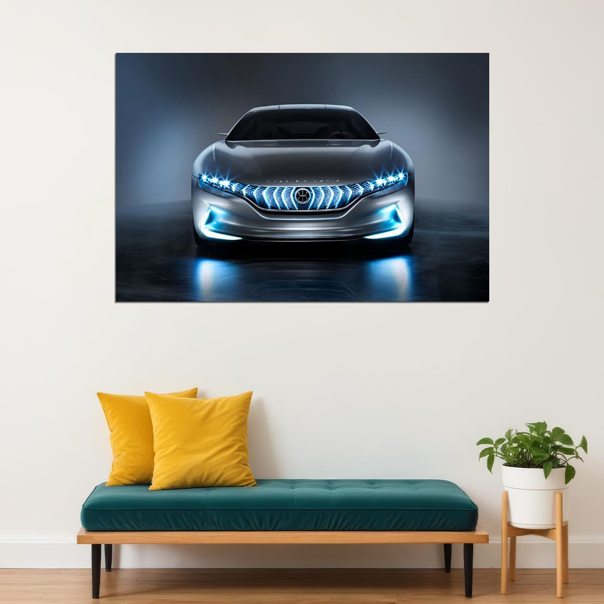 Hybrid Kinetic Gt Electric Car Sports Car Poster Wall Art Print Home Wall Decor - xonomax