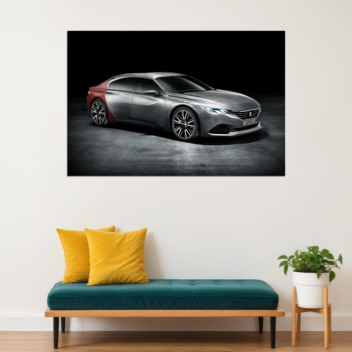 Peugeot Exalt Concept Sports Car Desing Car Poster Wall Art Print Home Wall Decor - xonomax