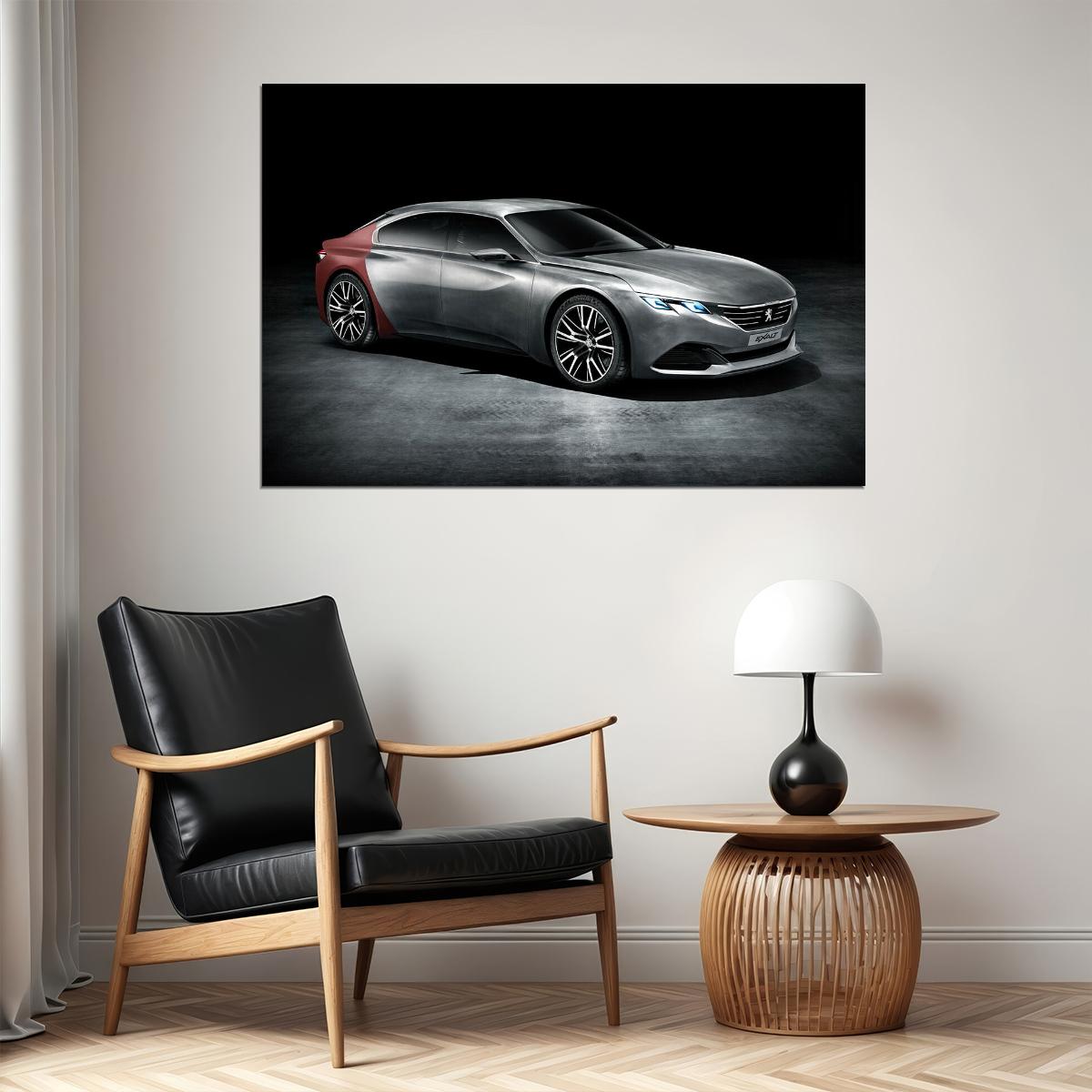 Peugeot Exalt Concept Sports Car Desing Car Poster Wall Art Print Home Wall Decor - xonomax