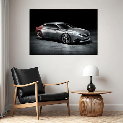 Peugeot Exalt Concept Sports Car Desing Car Poster Wall Art Print Home Wall Decor - xonomax
