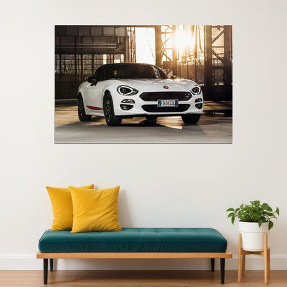 Fiat 124 Spider S Design Sports Car Auto Poster Wall Art Print Home Wall Decor - xonomax