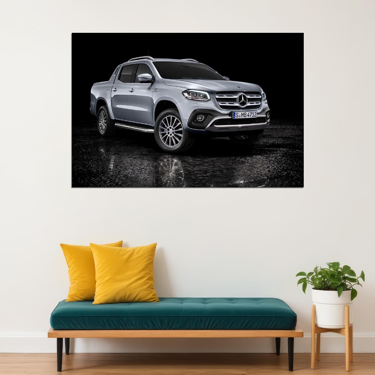 Mercedes Benz X350 D 4matic Power Suv Auto Poster Wall Art Print Home Wall Decor - xonomax