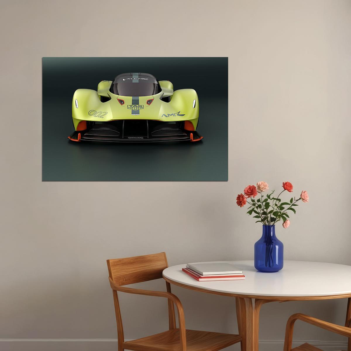 Aston Martin Valkyrie Amr Pro Sports Car Poster Wall Art Print Home Wall Decor - xonomax