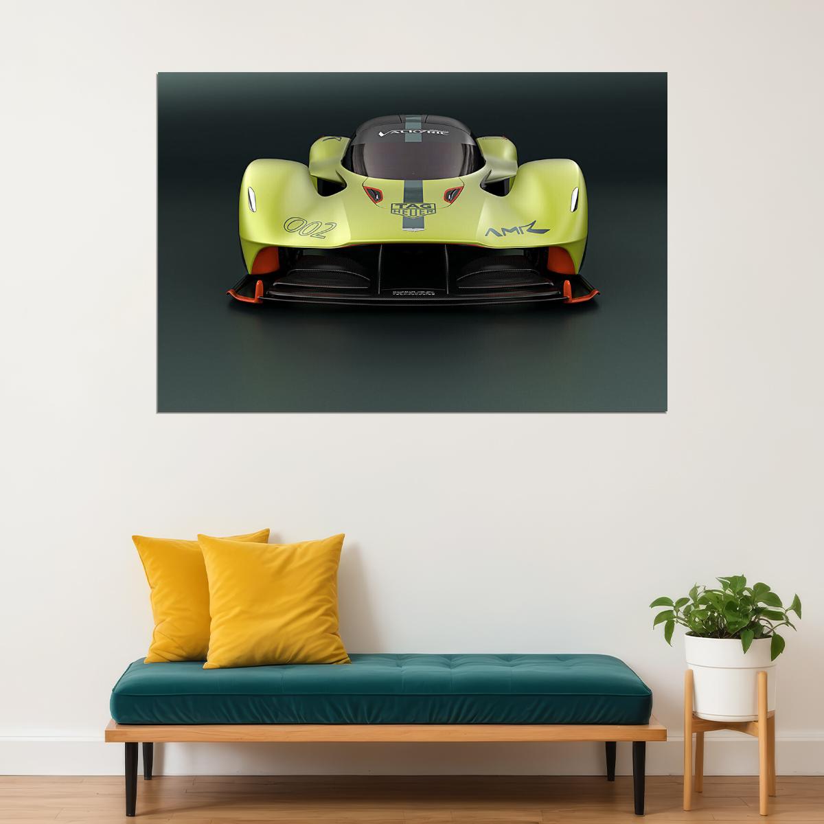 Aston Martin Valkyrie Amr Pro Sports Car Poster Wall Art Print Home Wall Decor - xonomax