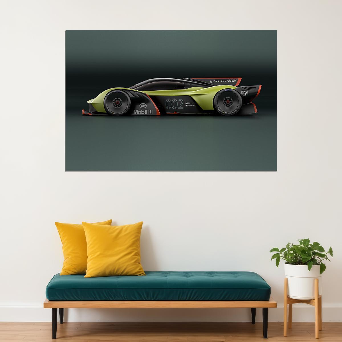 Aston Martin Valkyrie Amr Pro Racing Car Poster Wall Art Print Home Wall Decor - xonomax
