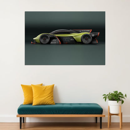 Aston Martin Valkyrie Amr Pro Racing Car Poster Wall Art Print Home Wall Decor - xonomax