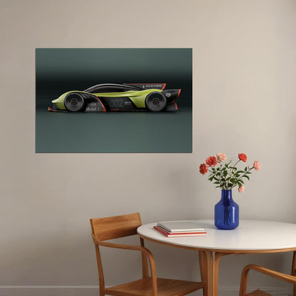 Aston Martin Valkyrie Amr Pro Racing Car Poster Wall Art Print Home Wall Decor - xonomax