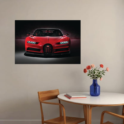 Bugatti Chiron Sport Car Luxury Car Auto Poster Wall Art Print Home Wall Decor - xonomax
