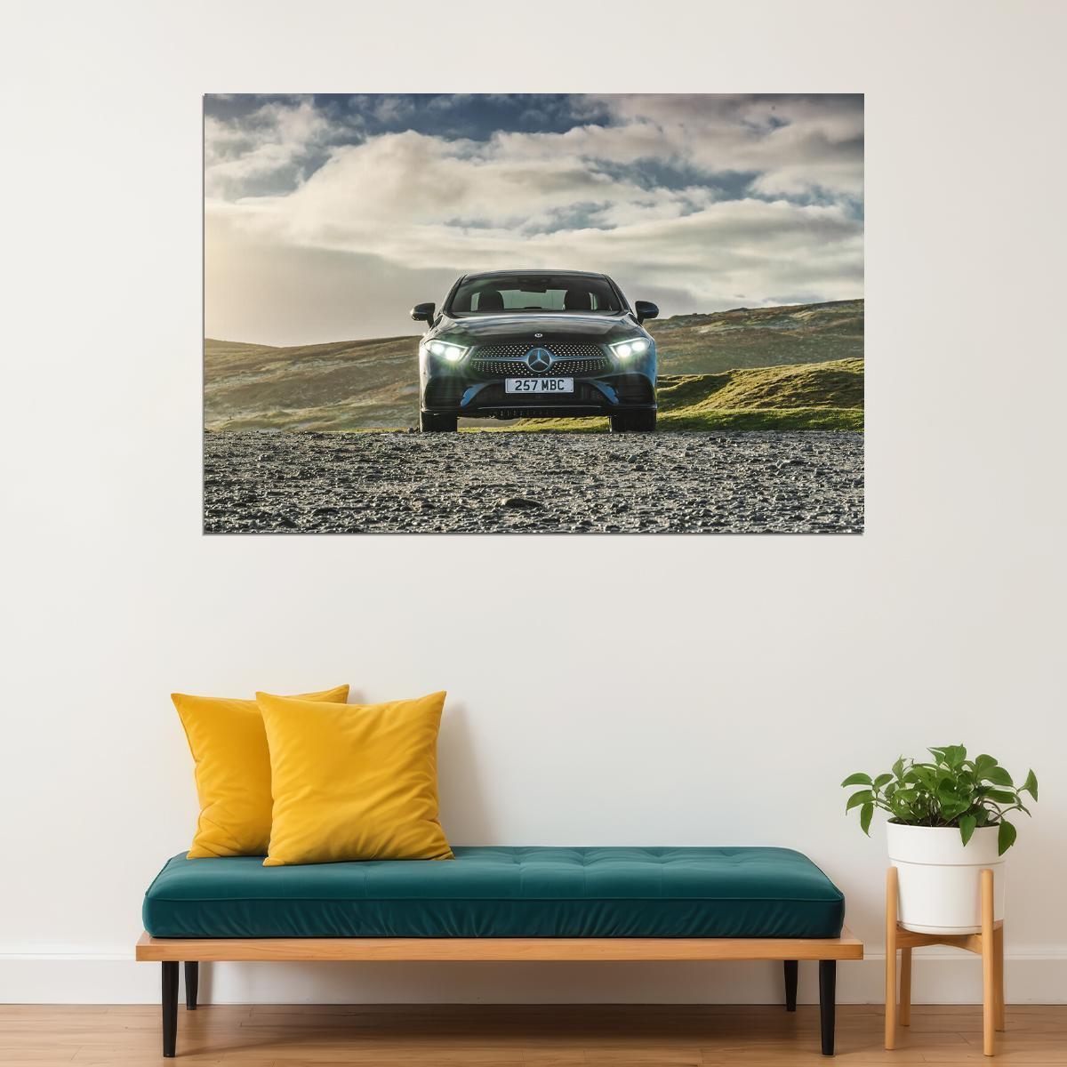 Mercedes Benz Cls 400 D 4matic Amg Line Poster Wall Art Print Home Wall Decor - xonomax