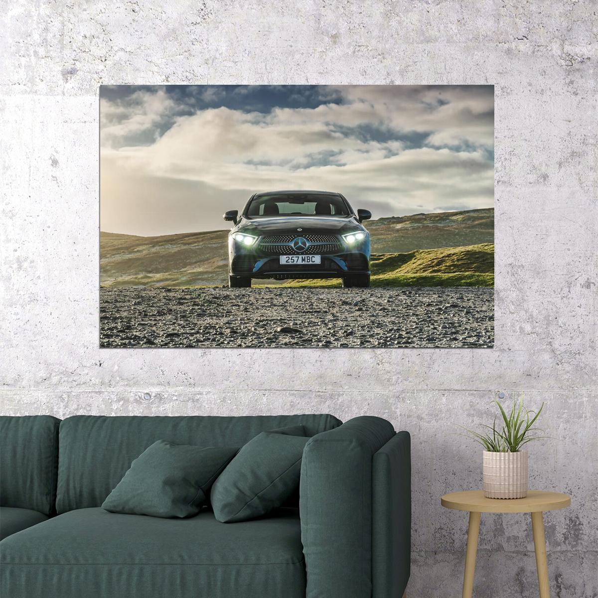 Mercedes Benz Cls 400 D 4matic Amg Line Poster Wall Art Print Home Wall Decor - xonomax