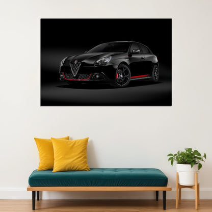 Alfa Romeo Giulietta Veloce Sports Car Auto Poster Wall Art Print Home Wall Decor - xonomax