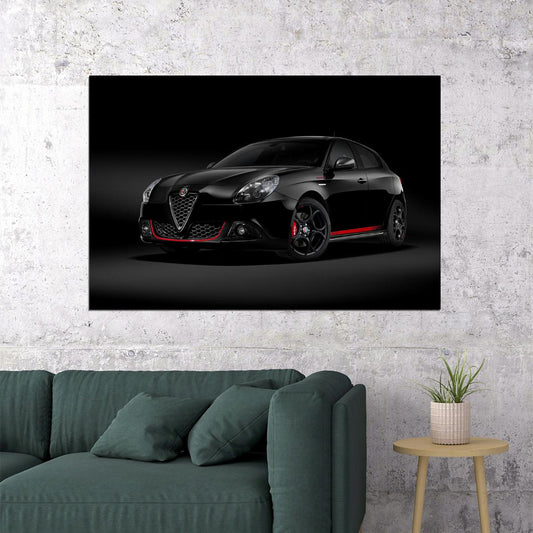 Alfa Romeo Giulietta Veloce Sports Car Auto Poster Wall Art Print Home Wall Decor - xonomax