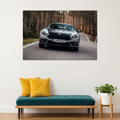 Abarth 124 Gt Sports Car Classic Car Vehicle Poster Wall Art Print Home Wall Decor - xonomax