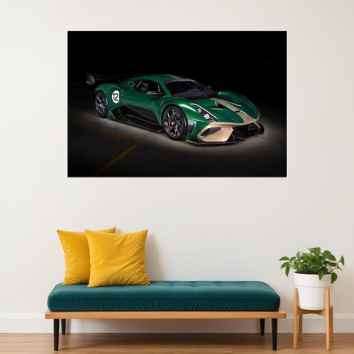 Brabham Bt62 Racing Car Classic Car Desing Poster Wall Art Print Home Wall Decor - xonomax