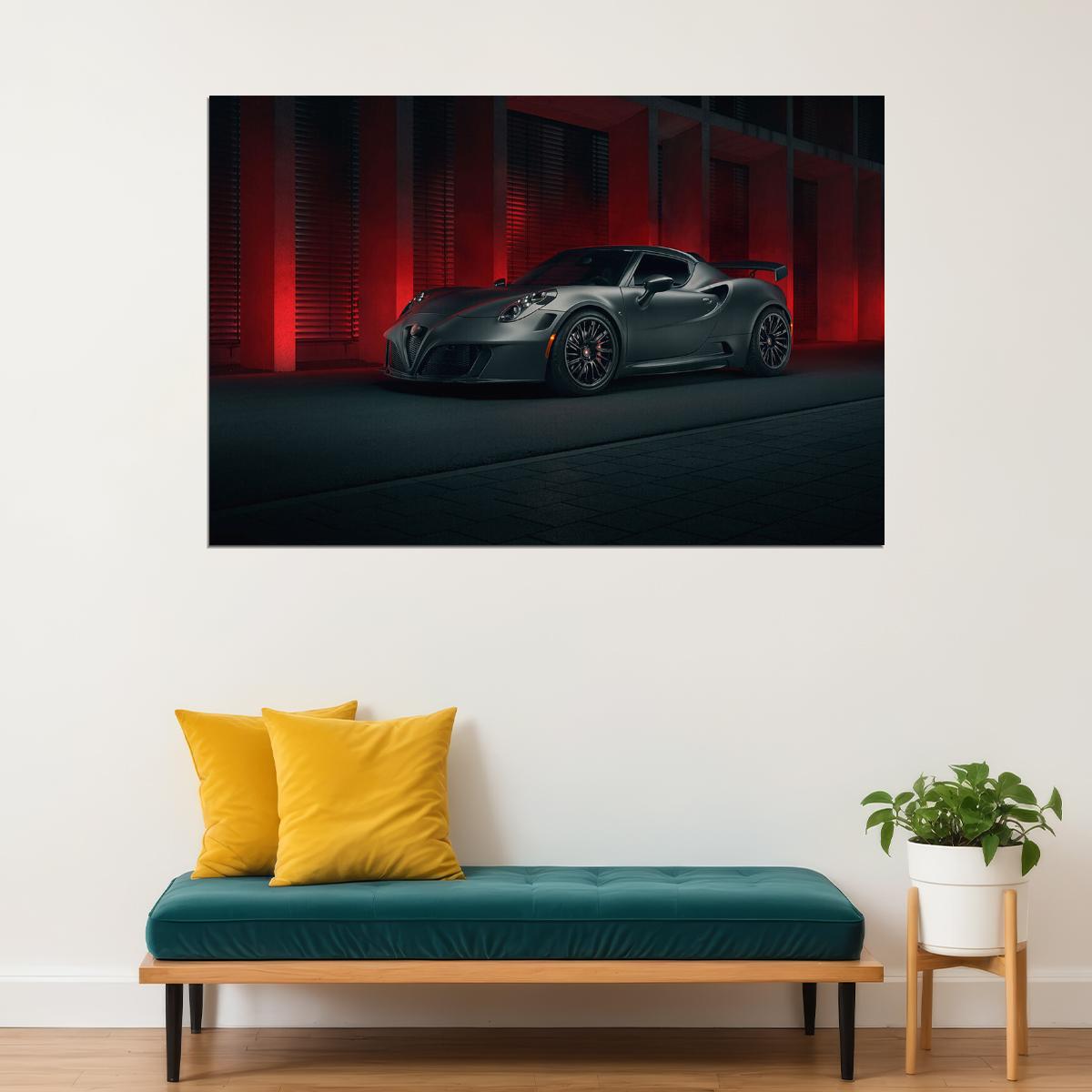 Alfa Romeo 4c Nemesis By Pogea Racing Car Desing Poster Wall Art Print Home Wall Decor - xonomax