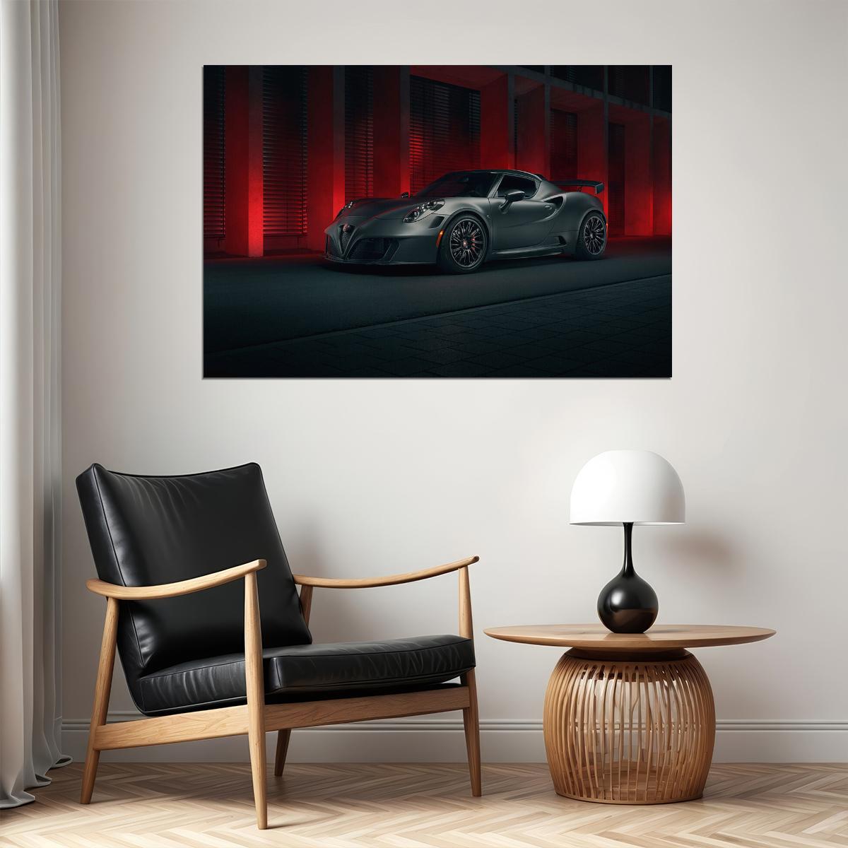 Alfa Romeo 4c Nemesis By Pogea Racing Car Desing Poster Wall Art Print Home Wall Decor - xonomax