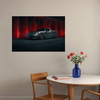 Alfa Romeo 4c Nemesis By Pogea Racing Car Desing Poster Wall Art Print Home Wall Decor - xonomax